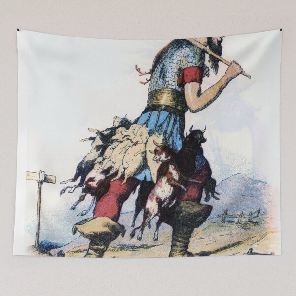 Item preview, Jack the Giant killer vintage artwork illustration designed and sold by Vintage Designs +.
