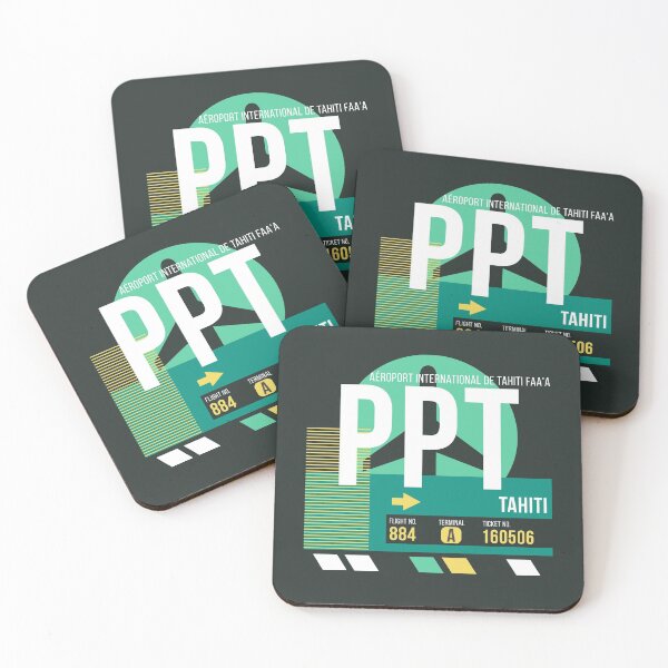 Item preview, Tahiti (PPT) Airport Code Baggage Tag designed and sold by SLAG-Creative.