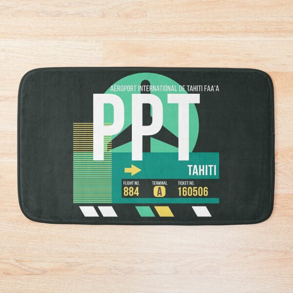 Item preview, Tahiti (PPT) Airport Code Baggage Tag designed and sold by SLAG-Creative.