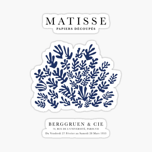 Item preview, Henri Matisse Sheaf. Paper Decoupes Art stars blue, Matisse Cutout's designed and sold by re-make-.