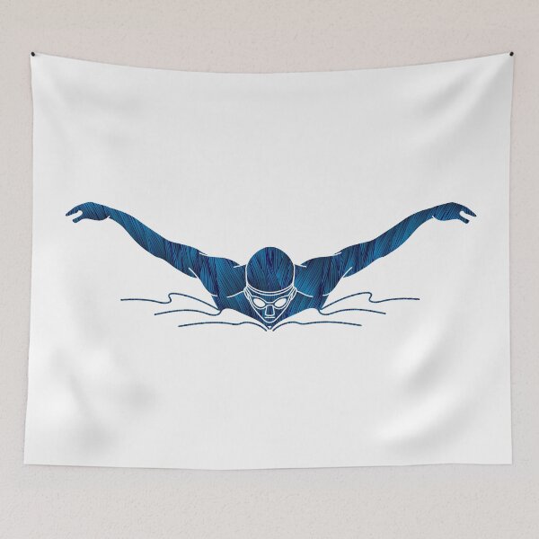 Item preview, Swimming Butterfly Stroke Abstract designed and sold by SportsT-Shirts.