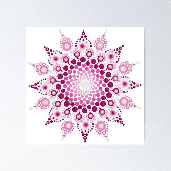 Mandala colourful dots mandala print wall art - TenStickers