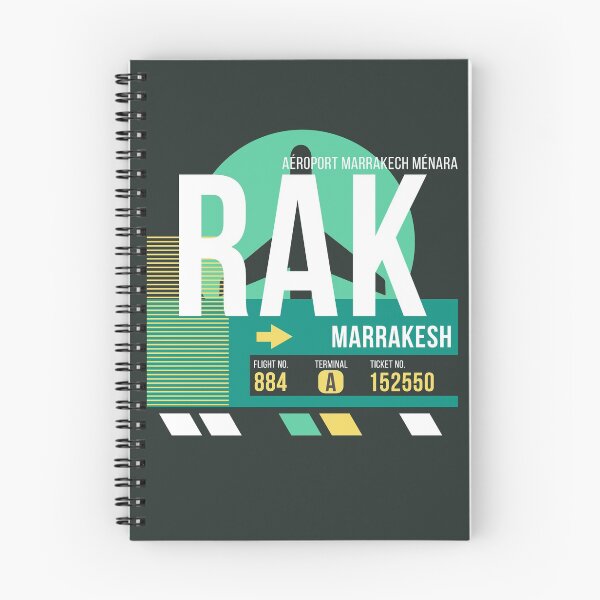 Artikelvorschau, Marrakesch (RAK) Flughafencode Gepäckanhänger entworfen und verkauft von SLAG-Creative.