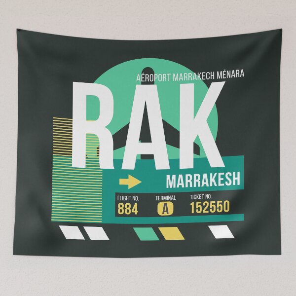 Item preview, Marrakesh (RAK) Airport Code Baggage Tag designed and sold by SLAG-Creative.