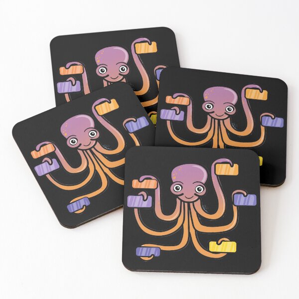 Item preview, Purple Octopus with six Phones in Hand designed and sold by tshirtsandme.
