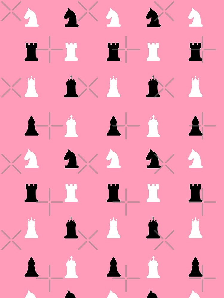 Thumbnail 3 of 3, Scarf, Pink Chess Pattern designed and sold by timegraf.