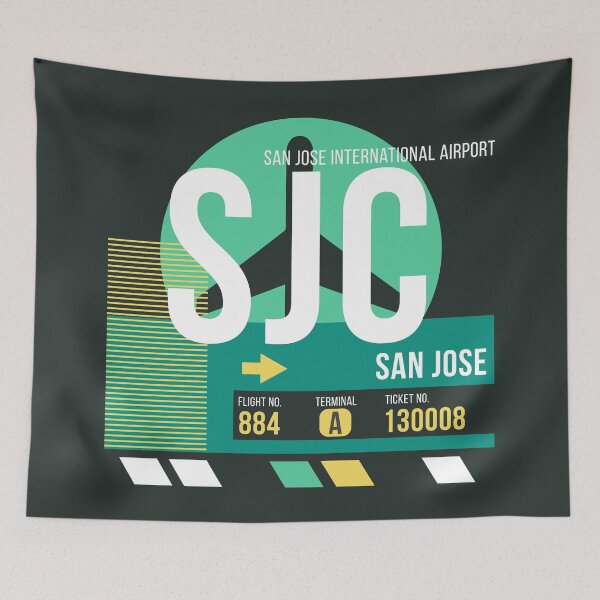 Item preview, San Jose (SJC) Airport Code Baggage Tag designed and sold by SLAG-Creative.