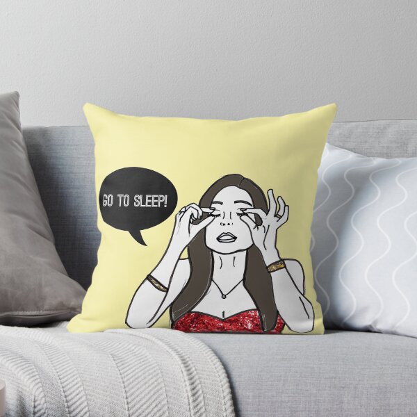 Go To Sleep Throw Pillow