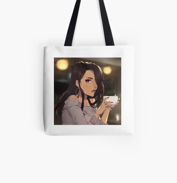 Rabiah - Coffee Break All Over Print Tote Bag