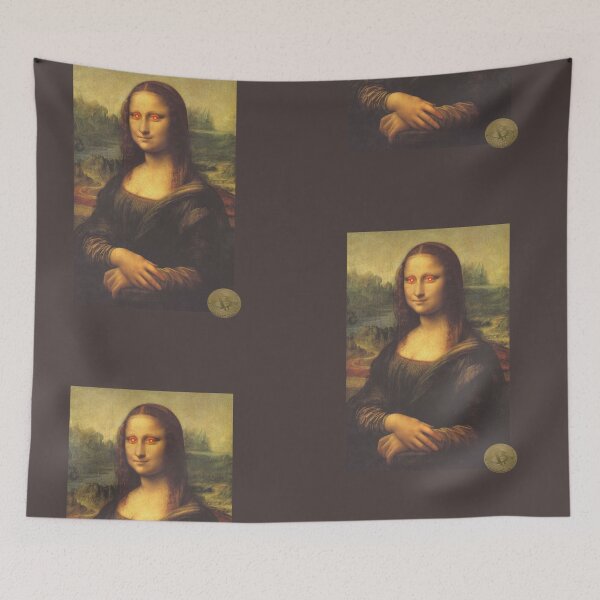 Item preview, Crypto Mona Lisa NFT Laser Eyes for 100K Bitcoin designed and sold by ravishdesigns.