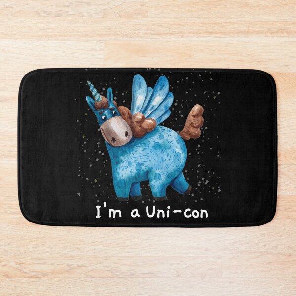 Item preview, Funny Cute Blue Unicorn Donkey Watercolor Magical Unicorn designed and sold by Sujitra  Romyen.
