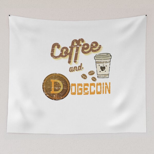 Item preview, Coffee and Dogecoin Doge Crypto designed and sold by CoolCreative.