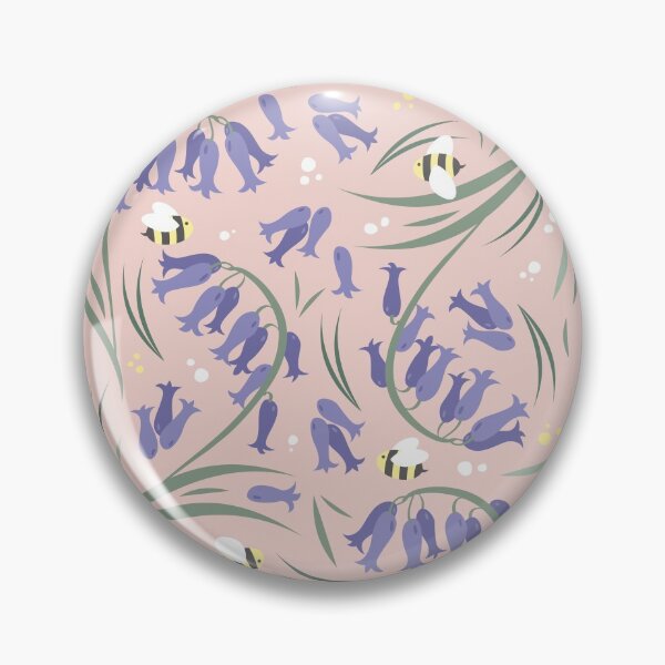 Item preview, Bluebells and bumblebees - Pink designed and sold by elle berry.