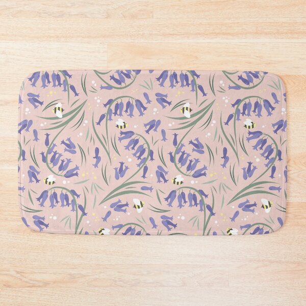 Item preview, Bluebells and bumblebees - Pink designed and sold by elle berry.
