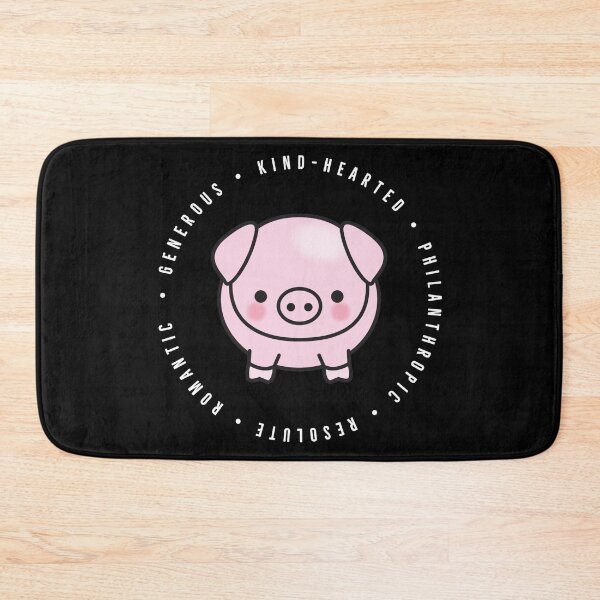 Item preview, cute chinese zodiac | year of the pig | personality traits | generous, kind-hearted, philanthropic, resolute, romantic designed and sold by cocoCabot.