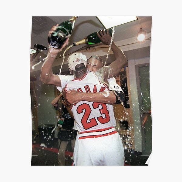 Michael Jordan und Champagner Poster