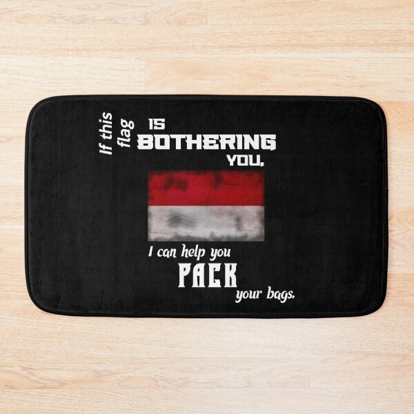 Item preview, Monegasque flag - pack your bags designed and sold by 2Girls1Shirt.