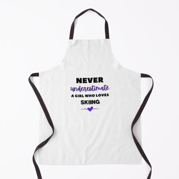 Item preview, Never underestimate a girl who loves skiing  designed and sold by TheGreenGoat.