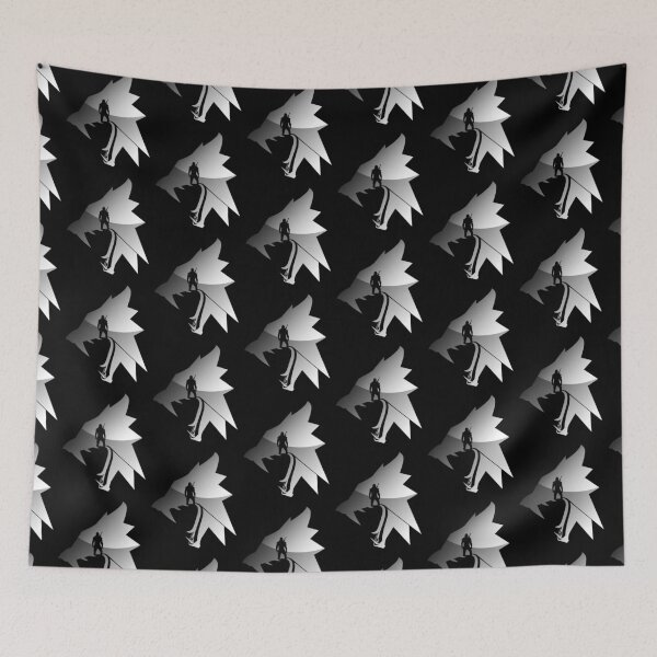 Item preview, Wolf Silhouette - Witcher - Minimalist gaming design - Video Game Art designed and sold by PopCultArcade.