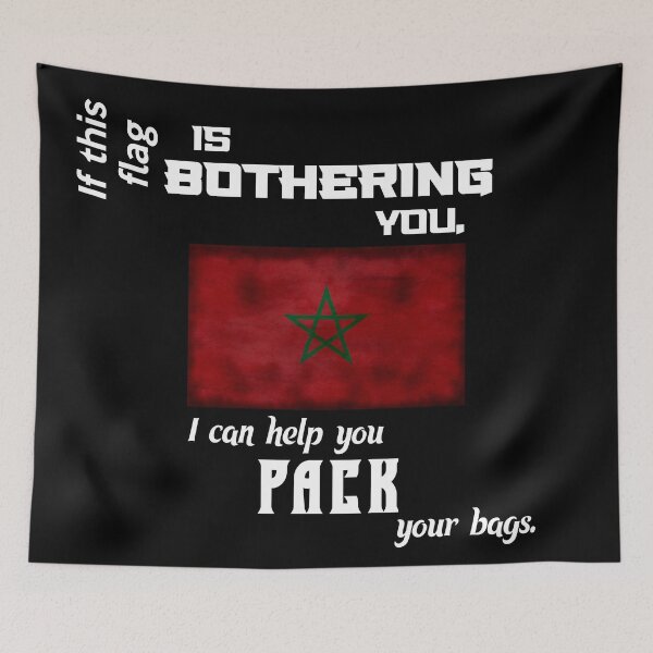 Item preview, Moroccan flag - pack your bags designed and sold by 2Girls1Shirt.