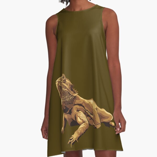 Bearded dragon illustration A-Line Dress