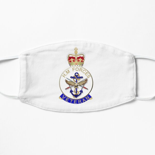 HM FORCES VETERAN BADGE. BRITISH VETERAN. Flat Mask