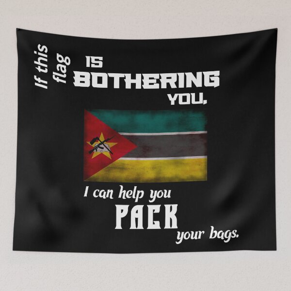 Item preview, Mozambican flag - pack your bags designed and sold by 2Girls1Shirt.