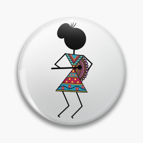 Item preview, Warli Dancing girl designed and sold by Insiya Pardiwala.