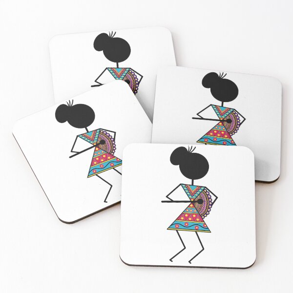Item preview, Warli Dancing girl designed and sold by Insiya Pardiwala.