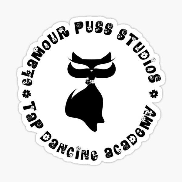 Glamour Puss Studios Logo - Black Sticker