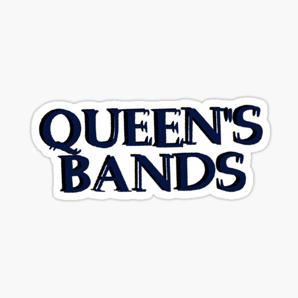 Queen's Bands Navy Sticker