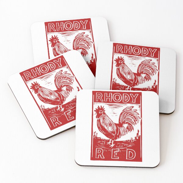 Item preview, Rhody Red Rooster: diseño e impresión en linograbado original tallado a mano designed and sold by PixelPalmer.