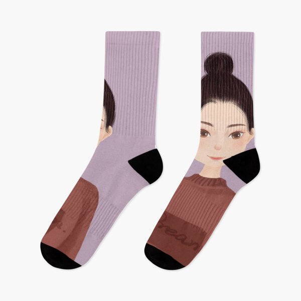 Item preview, Beautiful girl drawing with a raised bun and wool jersey designed and sold by chicsignzodiac.