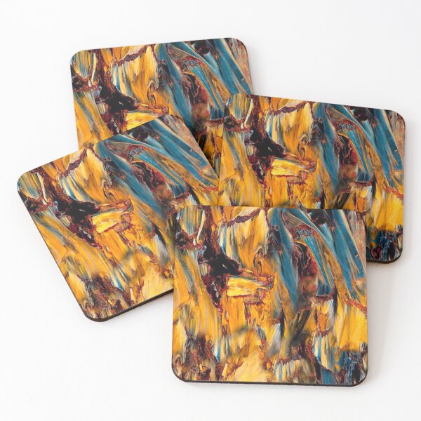 Item preview, Yellow-blue abstraction designed and sold by Galina Kostyaeva.