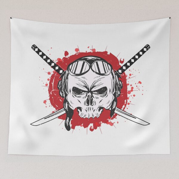 Item preview, Samurai Warrior Skull Swords designed and sold by SportsT-Shirts.
