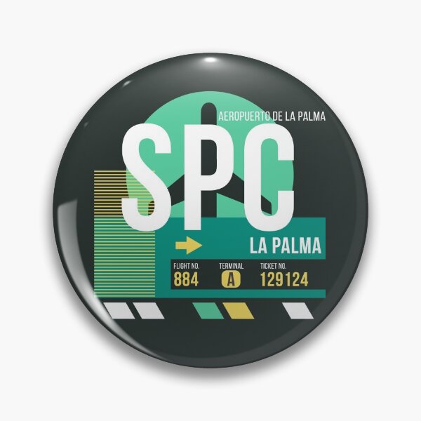 Item preview, La Palma (SPC) Airport Code Baggage Tag designed and sold by SLAG-Creative.