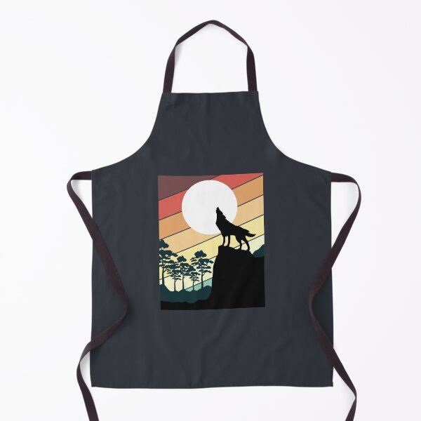Item preview, Wolf Silhouette Wolfs Howling At Moon retro sunset designed and sold by Phoca Mobil.
