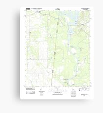 USGS TOPO Map Alabama AL Pickensville 20110915 TM Canvas Print
