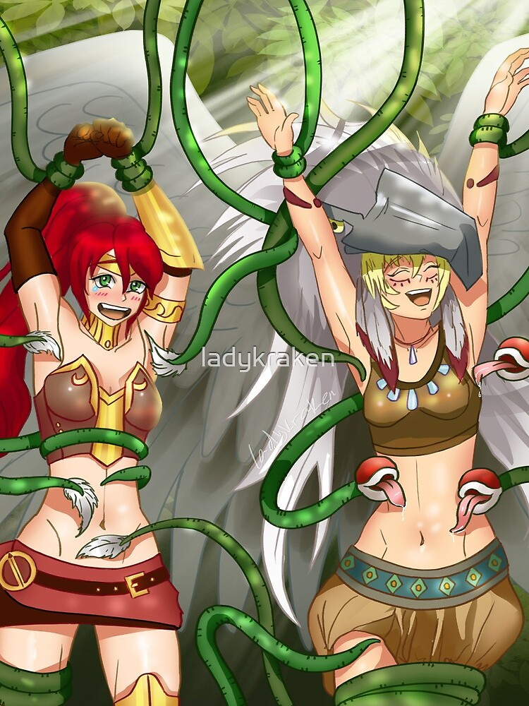 Warrior Angel Tickling by ladykraken