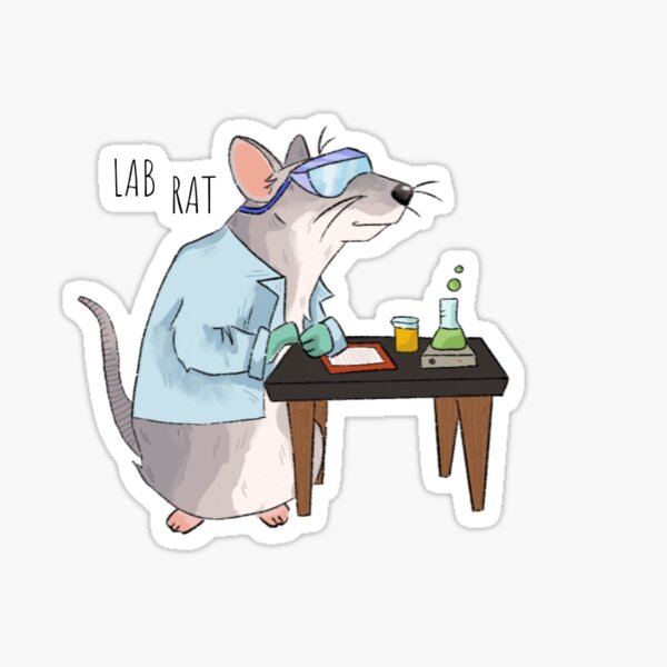 Lab Ratz Experiment 2 - Cartoon Rat - Sticker