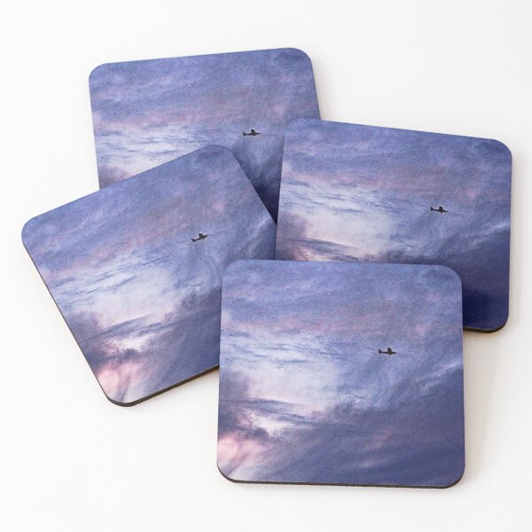 Item preview, One Little Plane Flying at Sunset Cloudscape designed and sold by Anna Lemos.