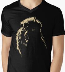 Löwe T-Shirt mit V-Ausschnitt für Männer