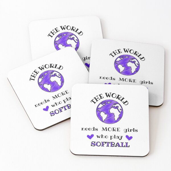 Item preview, The world needs more girls who play softball designed and sold by TheGreenGoat.