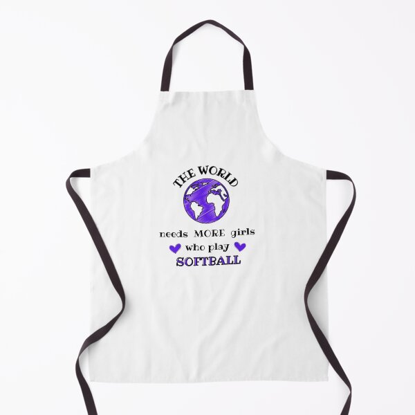 Item preview, The world needs more girls who play softball designed and sold by TheGreenGoat.