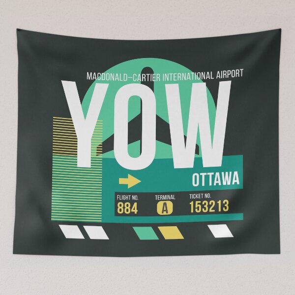 Item preview, Ottawa (YOW) Airport Code Baggage Tag designed and sold by SLAG-Creative.