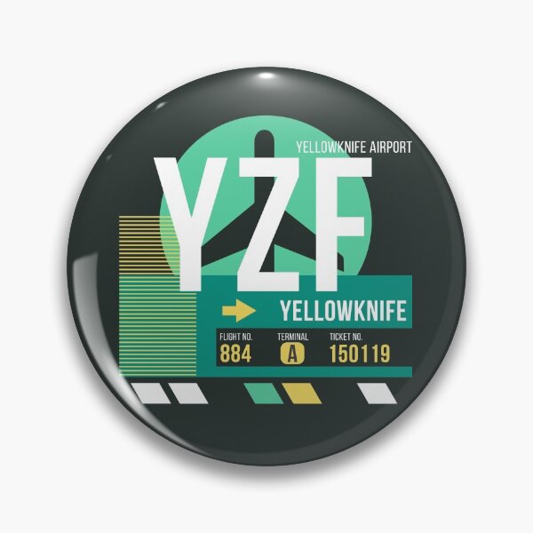 Artikelvorschau, Yellowknife (YZF) Flughafencode Gepäckanhänger entworfen und verkauft von SLAG-Creative.