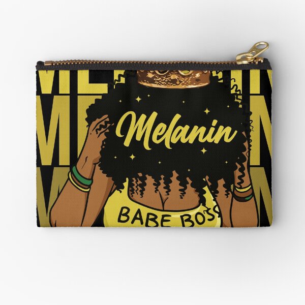 Proud Melanin Babe Boss Queen Vibe Zipper Pouch