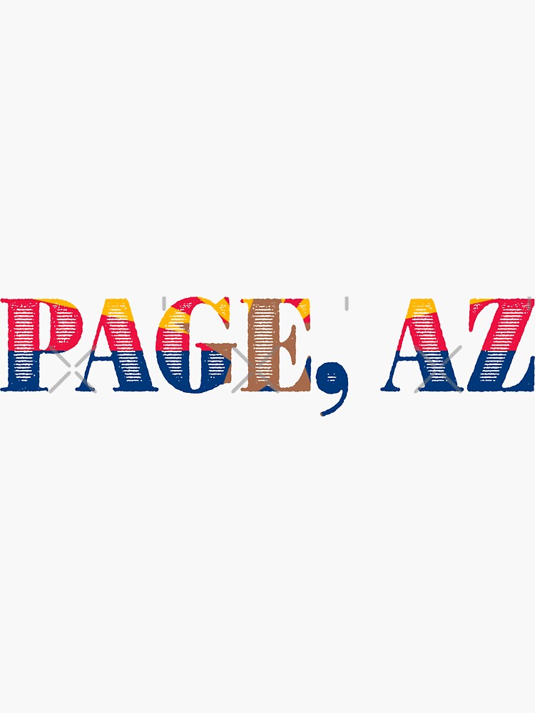 Thumbnail 3 of 3, Sticker, Page Arizona designed and sold by PopCTravel.
