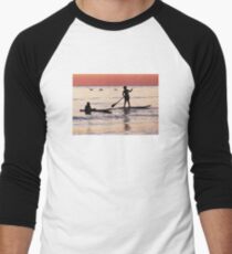Child Art - Magical Sunset Men's Baseball ¾ T-Shirt
