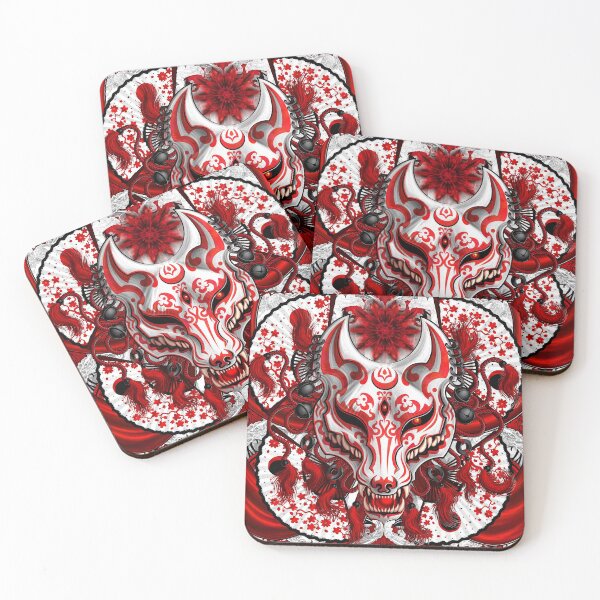 Item preview, Kitsune, Fox Mask - Bloody White designed and sold by Abysm Internal.